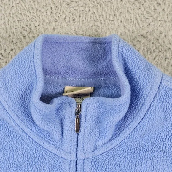 L.L.Bean Fleece Jacket Womens Medium Blue Polartec Full Zip Cozy Stretch 259072 - Picture 6 of 13